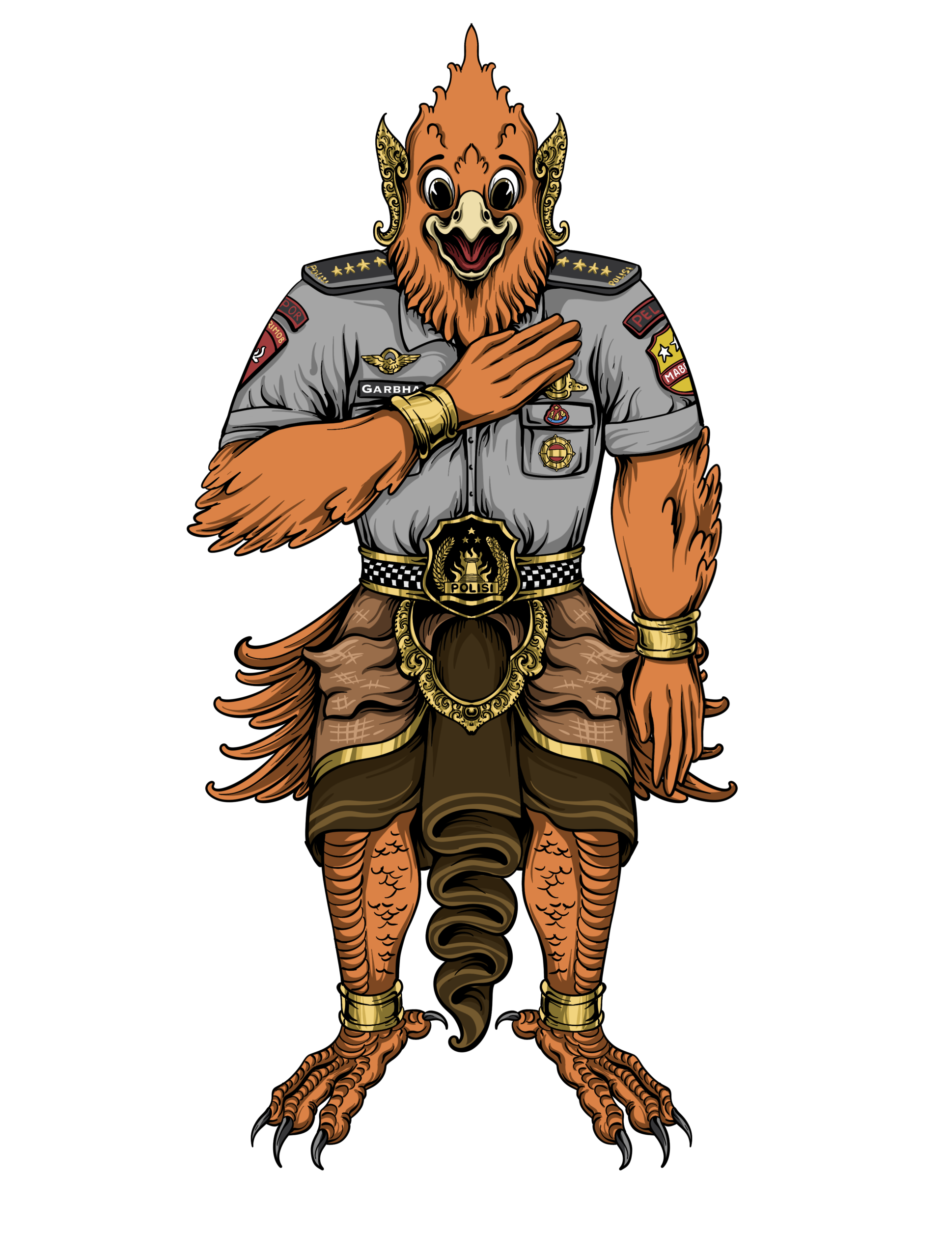 Maskot GARBHA — Garuda Bhayangkara RS Bhayangkara Porong